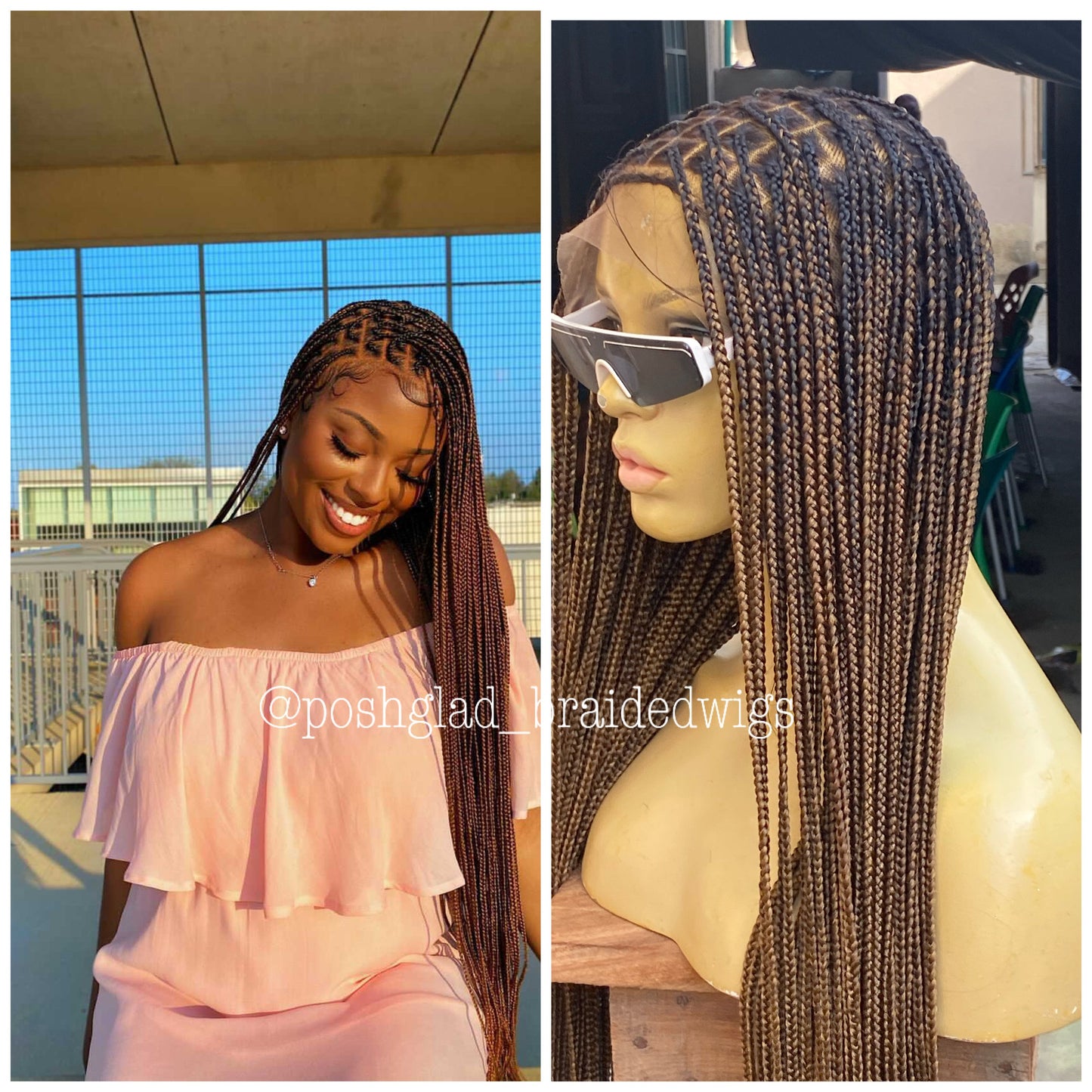 Beyoncé Knotless Braid Wig (Ready To Ship) Full Lace, Glueless